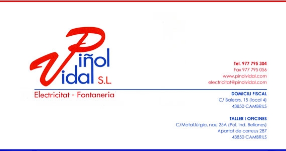 Piñol-Vidal. (Electrical and plumbing)